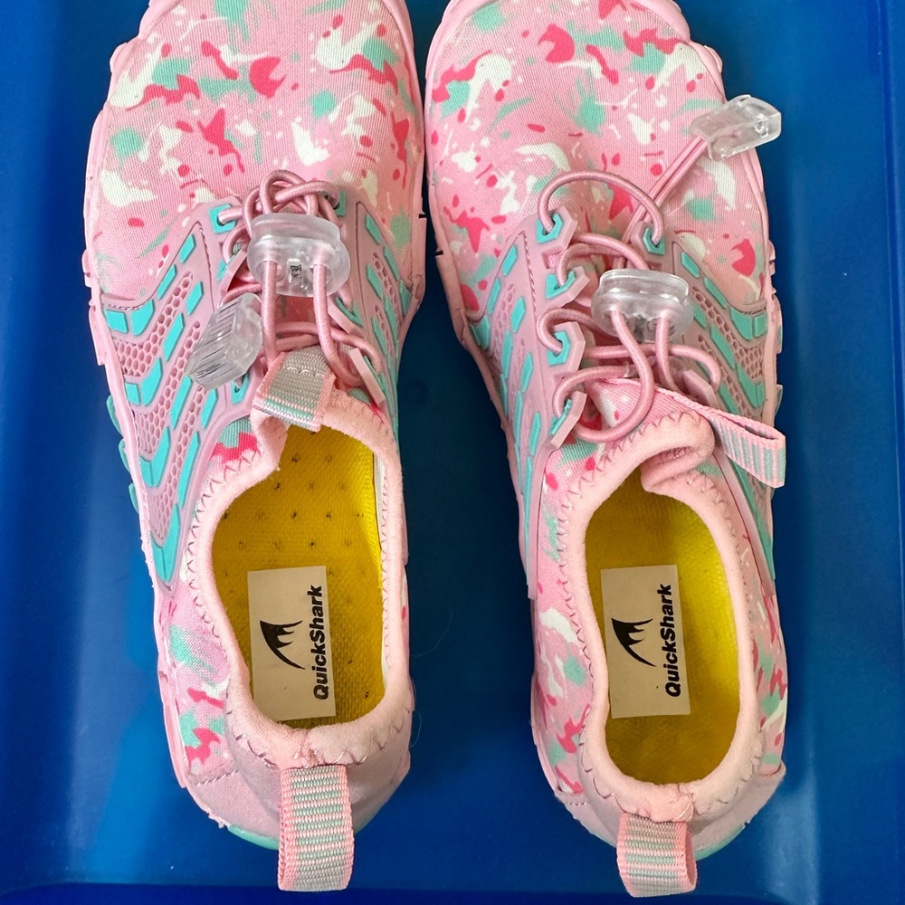 Vibrant Pink and Blue Water Shoes for Aquatic Fun